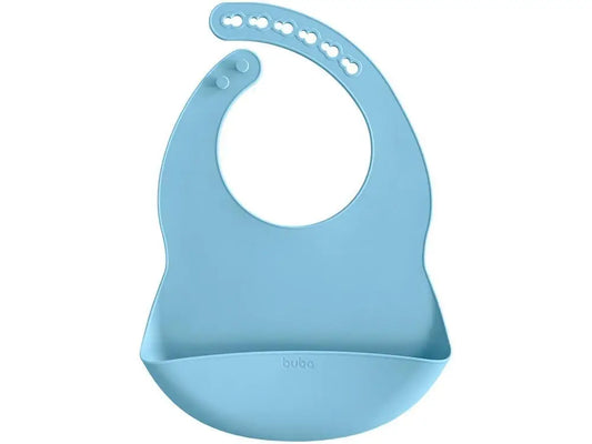 Babador de Silicone com Bolso Buba- Azul