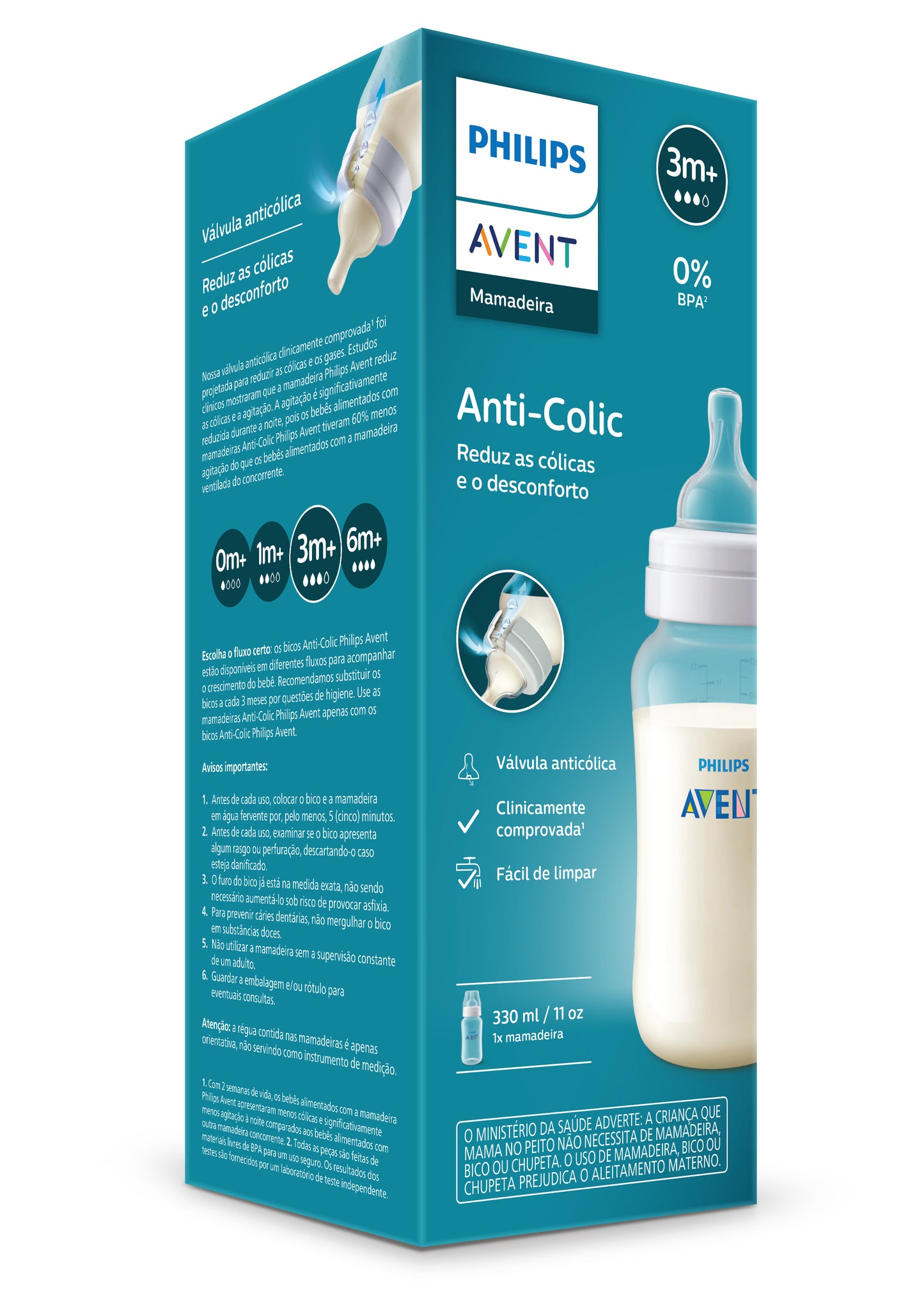 Mamadeira Avent Anticólica Transparente 330ml