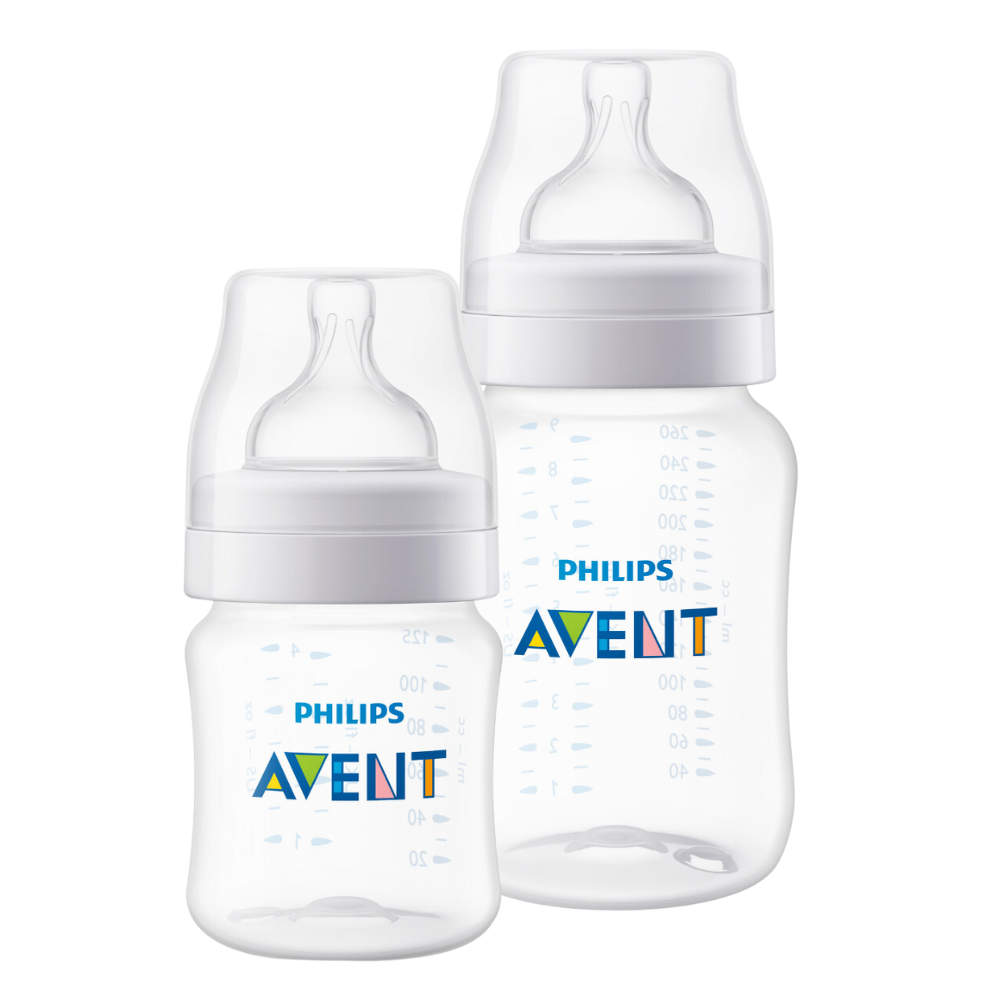 Kit Duas Mamadeiras Avent Anticólica 125ml e 260ml