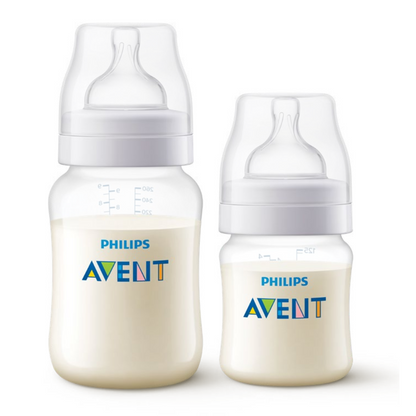 Kit Duas Mamadeiras Avent Anticólica 125ml e 260ml
