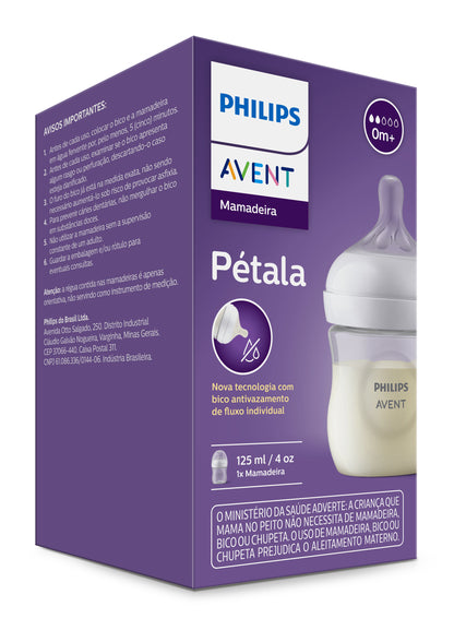 Mamadeira Pétala 3.0 125ml Transparente