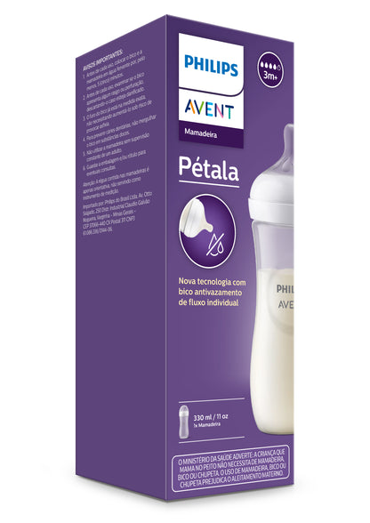 Mamadeira Pétala 3.0 330ml Transparente