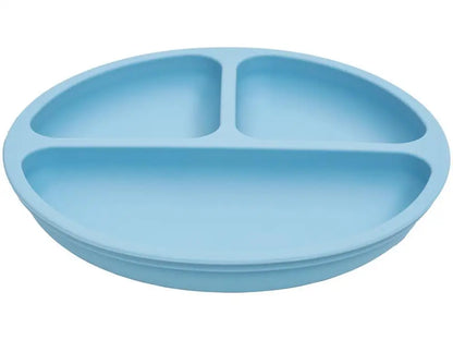 Prato Infantil com Divisória Silicone Buba- Azul
