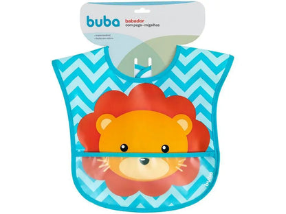 Babador Leão Impermeável com Bolso - Buba