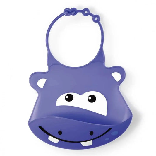 Babador Silicone Cata Migalhas Multikids Baby Hipopótamo