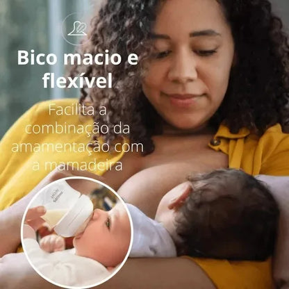 Kit Com 2 Bicos Mamadeira Natural Petala 3m+ Philips Avent