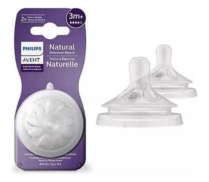 Kit Com 2 Bicos Mamadeira Natural Petala 3m+ Philips Avent